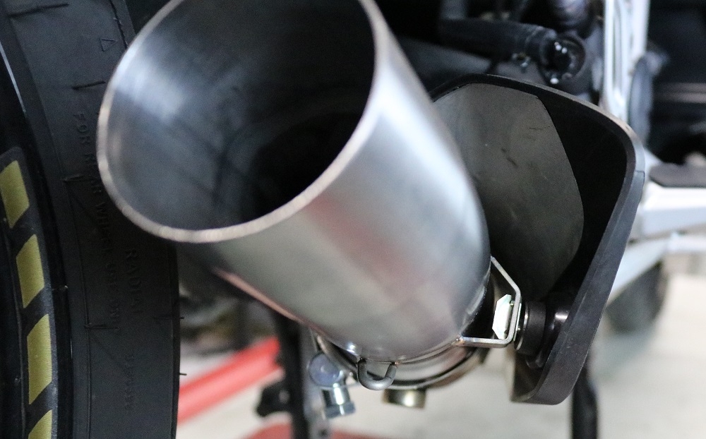 Exhaust compatible with Bmw R1250R R1250RS 2021-2024, M3 Poppy , Slip-on exhaust including removable db killer and link pipe 