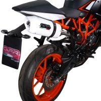 Exhaust compatible with Ktm RC 125 2014-2016, Albus Ceramic, Slip-on exhaust including removable db killer and link pipe, not EPA-compliant 