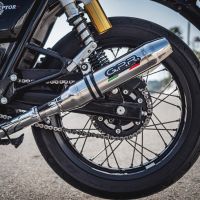 Exhaust compatible with Royal Enfield Interceptor 650 2021-2025, Deeptone Inox, Dual slip-on exhausts including removable db killers and link pipes 