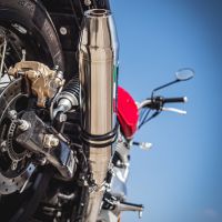 Exhaust compatible with Royal Enfield Interceptor 650 2021-2025, Deeptone Inox, Dual slip-on exhausts including removable db killers and link pipes 