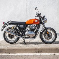 Exhaust compatible with Royal Enfield Continental 650 2019-2020, Ultracone, Dual slip-on exhausts including removable db killers and link pipes 