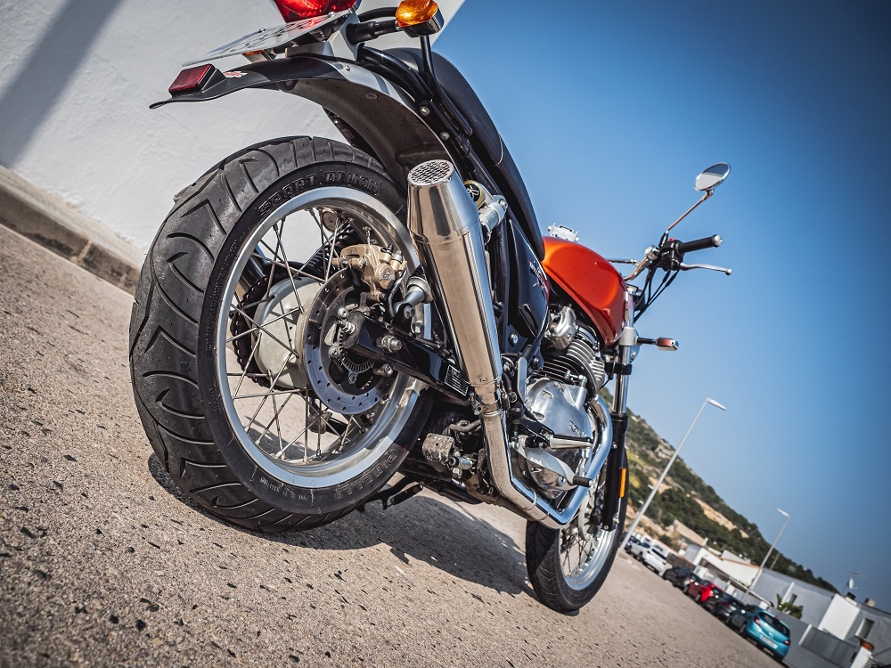Exhaust compatible with Royal Enfield Interceptor 650 2019-2020, Ultracone, Dual slip-on exhausts including removable db killers and link pipes 