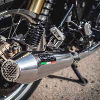 Exhaust compatible with Royal Enfield Interceptor 650 2019-2020, Ultracone, Dual slip-on exhausts including removable db killers and link pipes 
