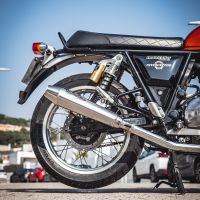 Exhaust compatible with Royal Enfield Interceptor 650 2019-2020, Ultracone, Dual slip-on exhausts including removable db killers and link pipes 
