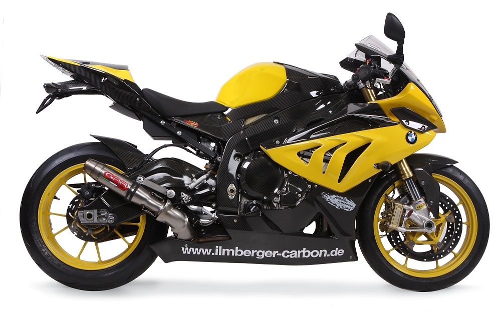 Exhaust compatible with Bmw S1000RR 2009-2011, Deeptone Inox, Slip-on exhaust including removable db killer and link pipe 