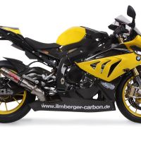 Exhaust compatible with Bmw S1000RR 2009-2011, Deeptone Inox, Slip-on exhaust including removable db killer and link pipe 