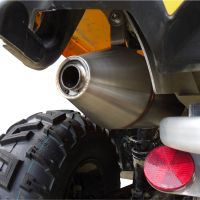 Exhaust compatible with Can Am Outlander 500 2013-2015, Deeptone Atv, Slip-on exhaust including removable db killer and link pipe, EPA-compliance NOT required 