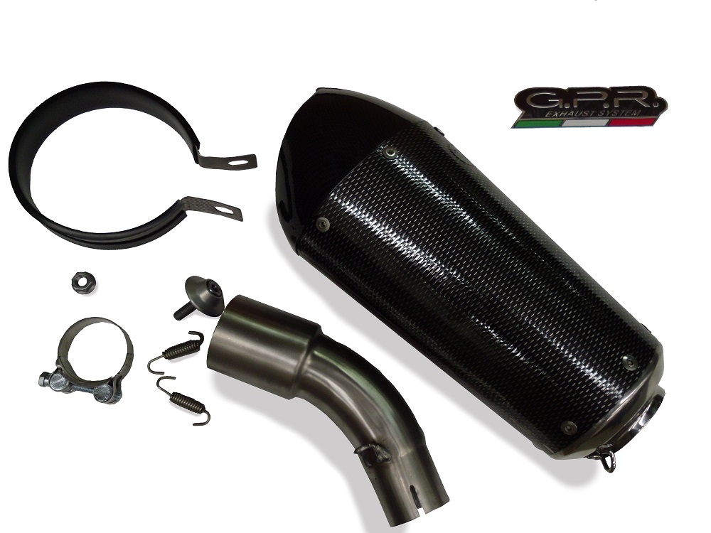 Exhaust compatible with Bmw C600 Sport 2012-2016, Gpe Ann. Poppy, Slip-on exhaust including removable db killer and link pipe 