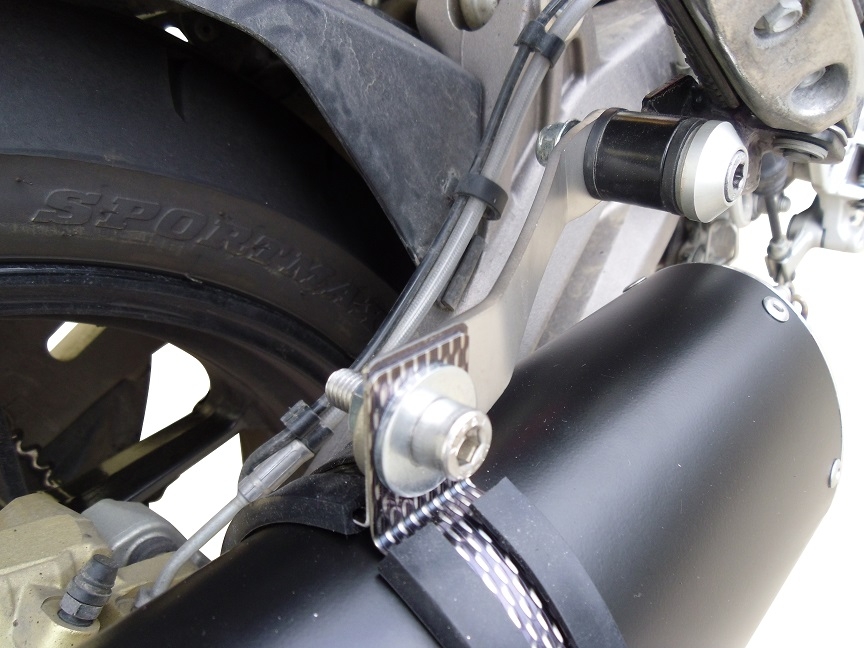 Exhaust compatible with Aprilia Caponord 1200 2013-2016, Furore Nero, Slip-on exhaust including removable db killer and link pipe 