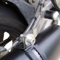 Exhaust compatible with Aprilia Caponord 1200 2013-2016, Furore Nero, Slip-on exhaust including removable db killer and link pipe 