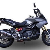 GPR exhaust compatible with  Aprilia Caponord 1200 2013-2016, New Grand Prix Evo Titanium, Slip-on exhaust including removable db killer and link pipe, EPA-compliant 