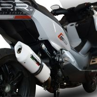 Exhaust compatible with Bmw C650 Sport 2016-2020, Albus Evo4, Slip-on exhaust including removable db killer and link pipe 