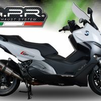 Exhaust compatible with Bmw C650 Sport 2016-2020, GP Evo4 Titanium, Slip-on exhaust including removable db killer and link pipe 