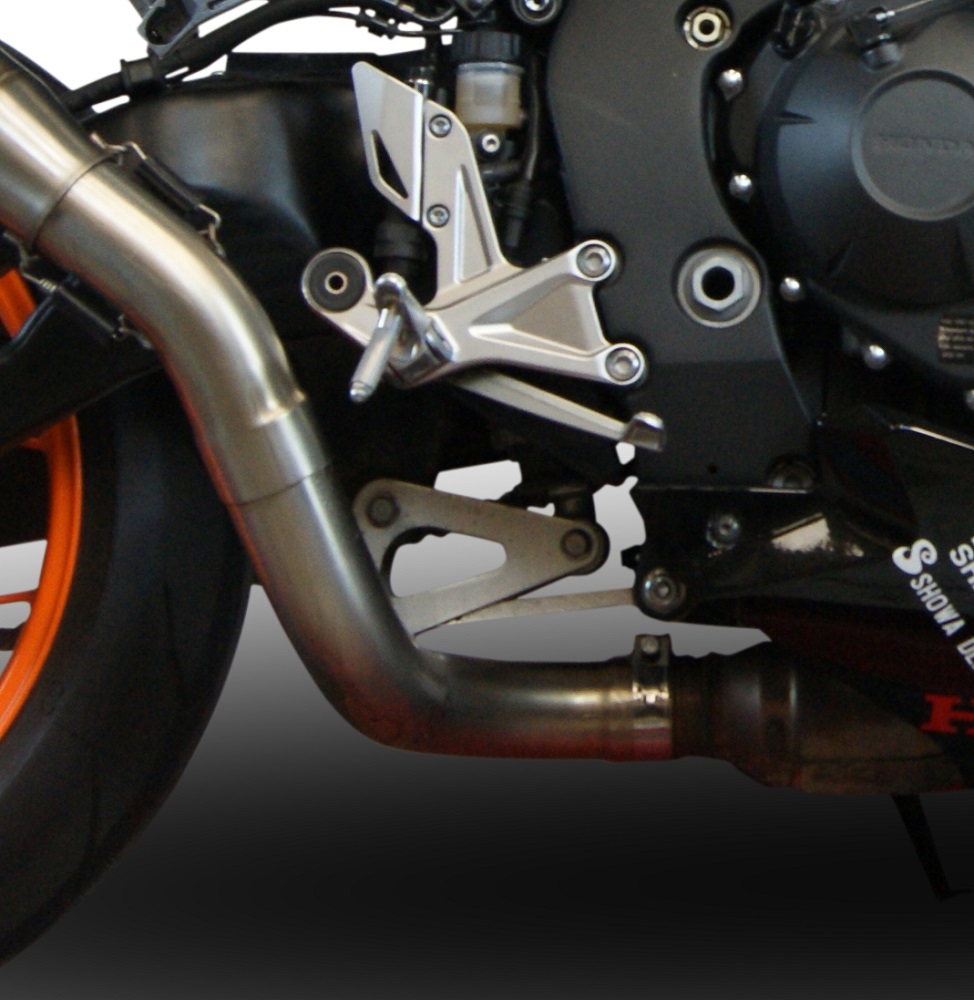 Exhaust compatible with Honda CBR1000RR 2014-2016, M3 Titanium Natural, Slip-on exhaust including removable db killer and link pipe, EPA-compliant 