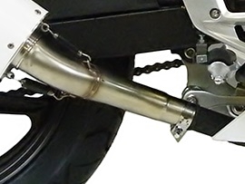 Exhaust compatible with Honda CBR300R 2014-2016, Albus Ceramic, Slip-on exhaust including removable db killer and link pipe, not EPA-compliant 