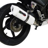 Exhaust compatible with Honda CBR300R 2014-2016, Albus Ceramic, Slip-on exhaust including removable db killer and link pipe, not EPA-compliant 