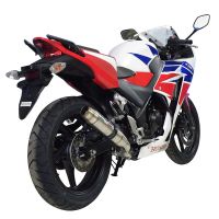 GPR exhaust compatible with  Honda CBR300R 2014-2016, Deeptone Inox, Slip-on exhaust including link pipe 