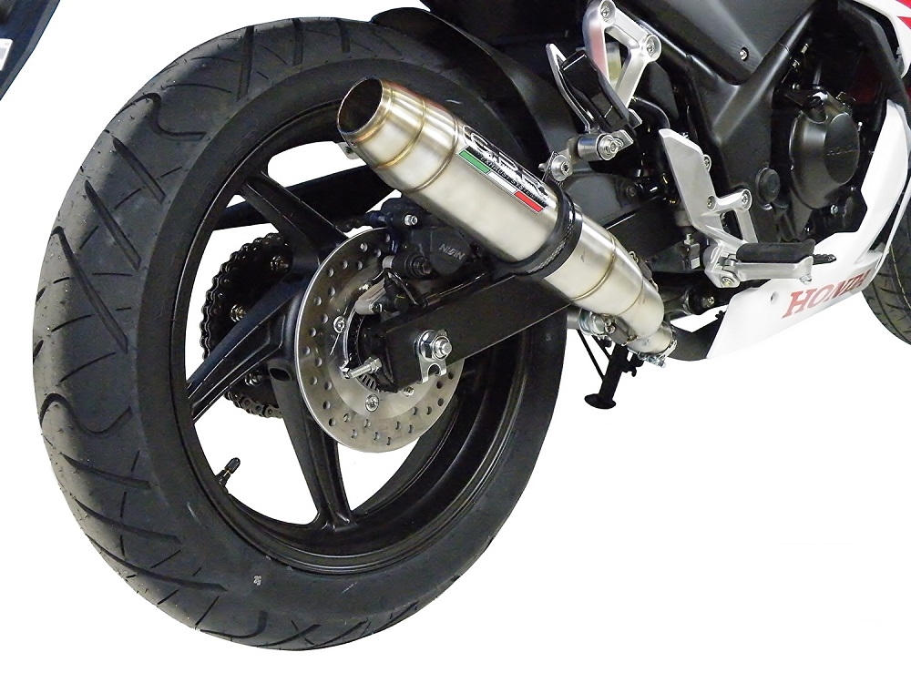 GPR exhaust compatible with  Honda CBR300R 2014-2016, Deeptone Inox, Slip-on exhaust including link pipe 