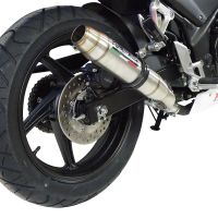 GPR exhaust compatible with  Honda CBR300R 2014-2016, Deeptone Inox, Slip-on exhaust including link pipe 