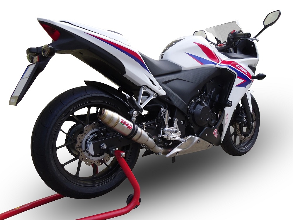 GPR exhaust compatible with  Honda CBR500R 2024-2025, Deeptone Inox, Slip-on exhaust including removable db killer and link pipe, EPA-compliant 