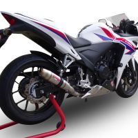 GPR exhaust compatible with  Honda CBR500R 2024-2025, Deeptone Inox, Slip-on exhaust including removable db killer and link pipe, EPA-compliant 