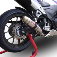 GPR exhaust compatible with  Honda CBR500R 2024-2025, Deeptone Inox, Slip-on exhaust including removable db killer and link pipe, EPA-compliant 