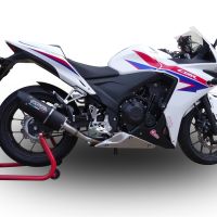 Exhaust compatible with Honda CBR500R 2023-2024, Furore Nero, Slip-on exhaust including removable db killer and link pipe, EPA-compliant 