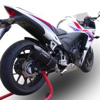 Exhaust compatible with Honda CBR500R 2023-2024, Furore Nero, Slip-on exhaust including removable db killer and link pipe, EPA-compliant 