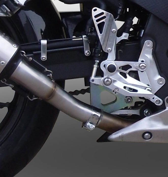 Exhaust compatible with Honda CBR500R 2023-2024, GP Evo4 Black Titanium, Slip-on exhaust including removable db killer and link pipe 