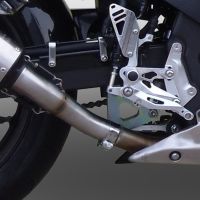 Exhaust compatible with Honda CBR500R 2023-2024, GP Evo4 Black Titanium, Slip-on exhaust including removable db killer and link pipe 