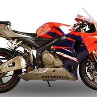 GPR exhaust compatible with Honda CBR600RR 2007-2018, Deeptone Inox, Slip-on exhaust including link pipe 
