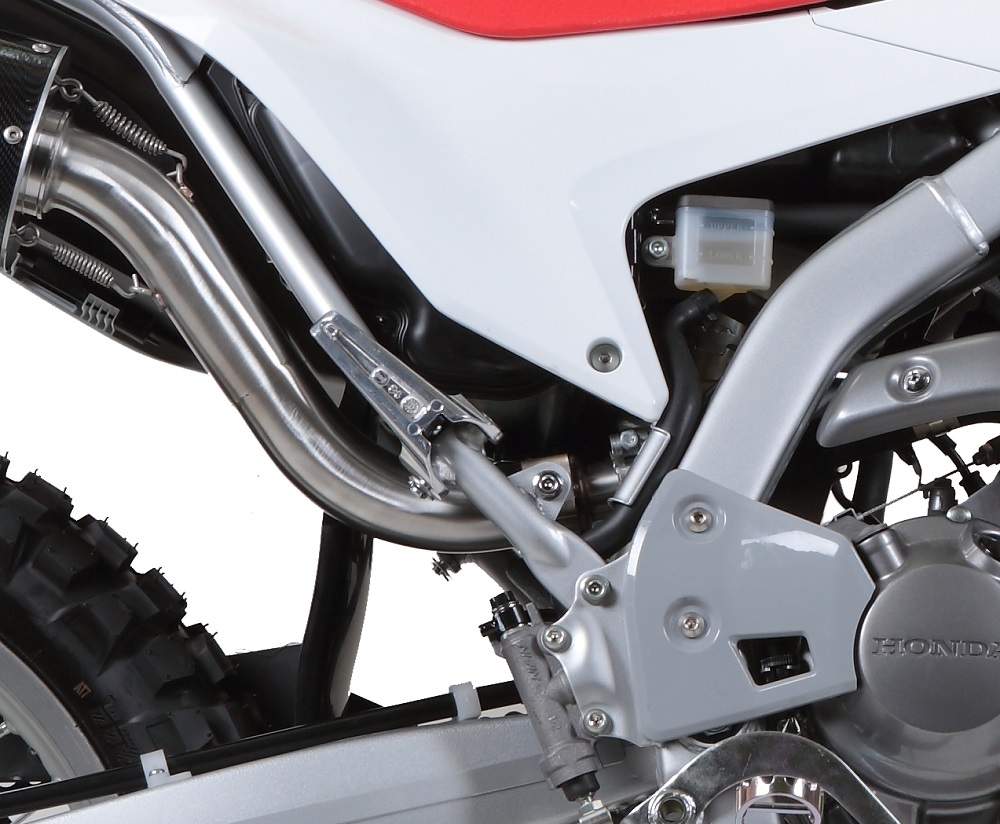 Exhaust compatible with Honda Crf 300L / Rally 2021-2024, Dual Inox, Slip-on exhaust including removable db killer, link pipe and catalyst, not EPA-compliant 
