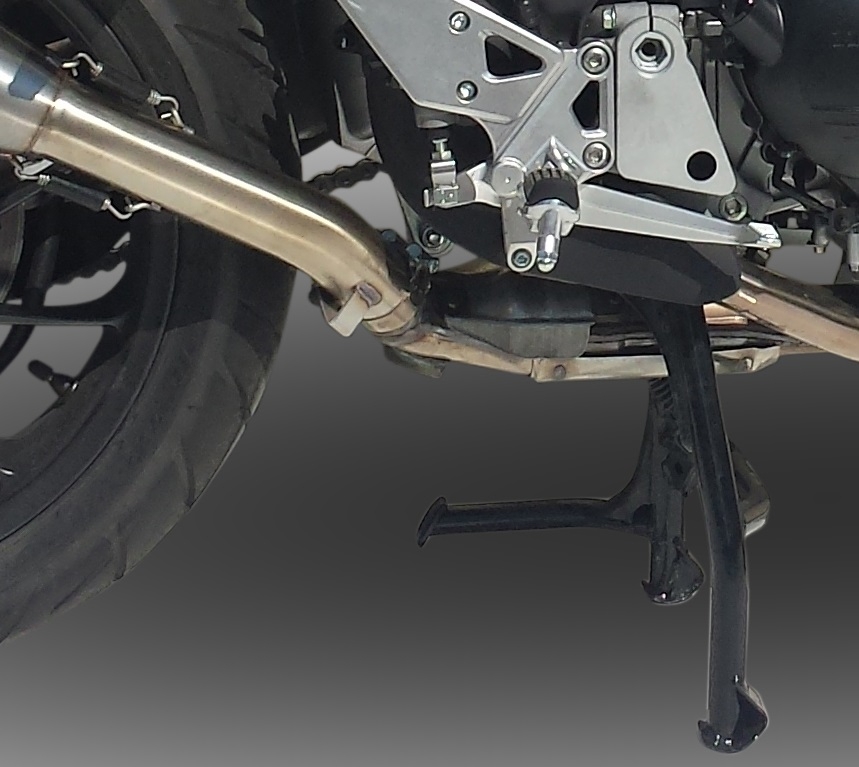 GPR exhaust compatible with Honda VFR800X 2017-2020, Satinox, Slip-on exhaust including removable db killer and link pipe, EPA-compliant 