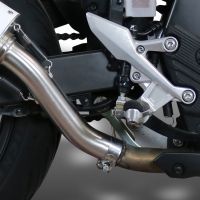 Exhaust compatible with Honda NX500 2024-2025, GP Evo4 Black Titanium, Slip-on exhaust including removable db killer and link pipe 