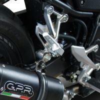 Exhaust compatible with Honda CB500X 2019-2025, GP Evo4 Black Titanium, Slip-on exhaust including removable db killer and link pipe 