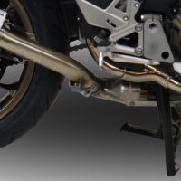 GPR exhaust compatible with Honda VFR800F 2017-2020, Satinox, Slip-on exhaust including removable db killer and link pipe, EPA-compliant 