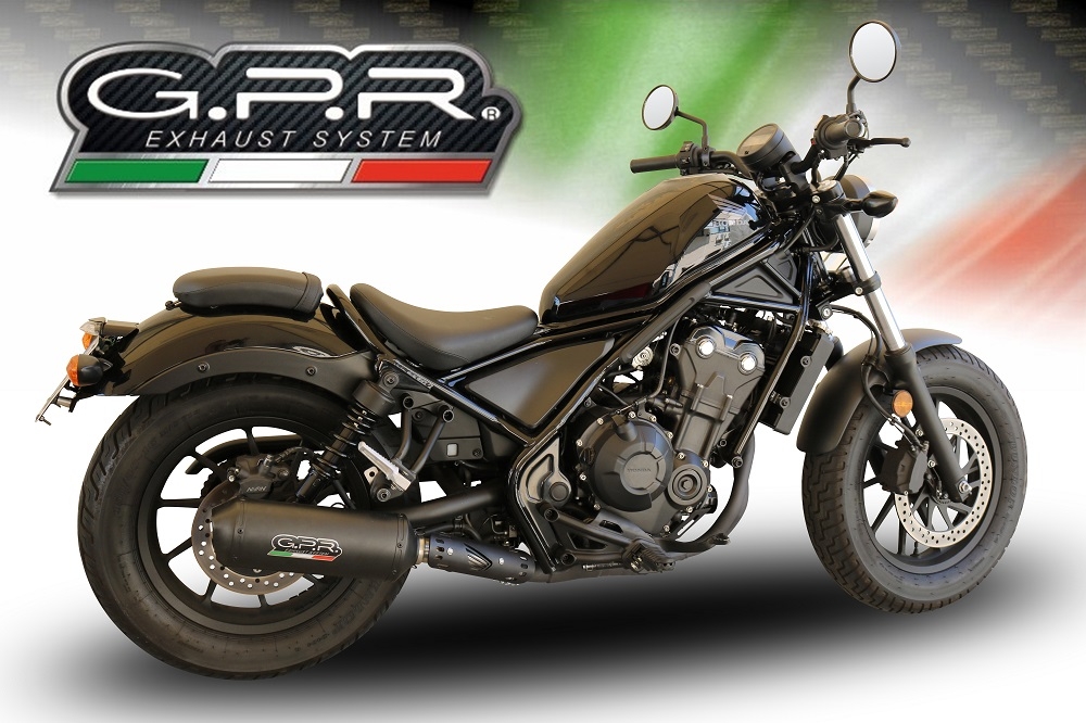 Exhaust compatible with Honda Rebel 500 2021-2023, Ghisa , Slip-on exhaust including removable db killer and link pipe, EPA-compliant 
