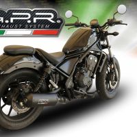 Exhaust compatible with Honda Rebel 500 2021-2023, Ghisa , Slip-on exhaust including removable db killer and link pipe, EPA-compliant 