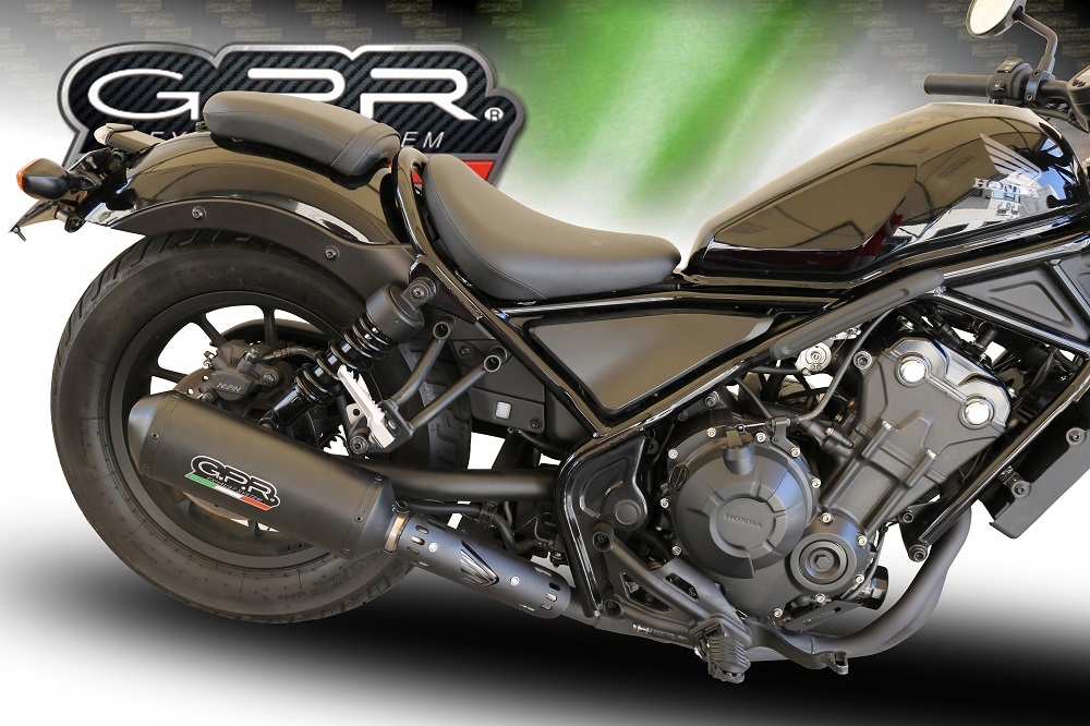 Exhaust compatible with Honda Rebel 500 2021-2023, Ghisa , Slip-on exhaust including removable db killer and link pipe, EPA-compliant 