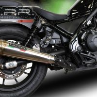 Exhaust compatible with Honda Rebel 500 2021-2023, Powercone Evo, Slip-on exhaust including removable db killer and link pipe, EPA-compliant 