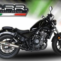 Exhaust compatible with Honda Rebel 300 2017-2020, Ultracone, Slip-on exhaust including removable db killer and link pipe 