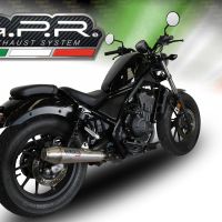 Exhaust compatible with Honda Rebel 300 2017-2020, Ultracone, Slip-on exhaust including removable db killer and link pipe 