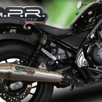Exhaust compatible with Honda Rebel 300 2017-2020, Ultracone, Slip-on exhaust including removable db killer and link pipe 