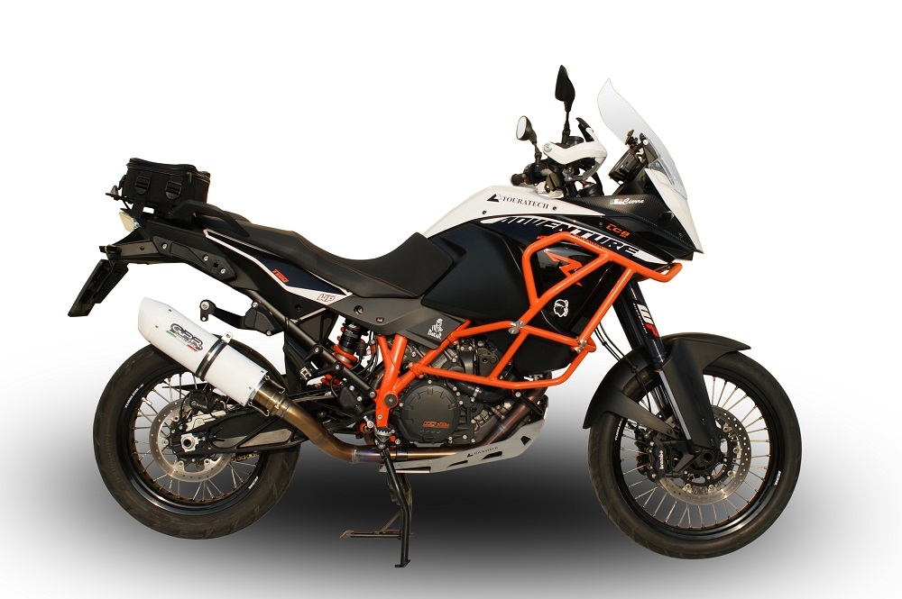 Exhaust compatible with Ktm 1290 Super Adventure 2017-2020, Albus Evo4, Slip-on exhaust including removable db killer and link pipe, EPA-compliant 