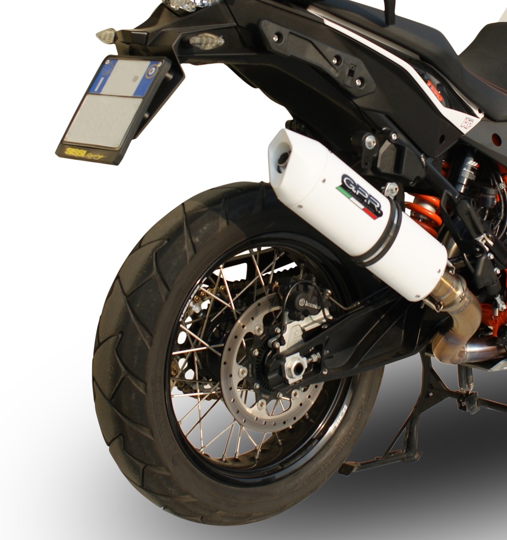 Exhaust compatible with Ktm 1290 Super Adventure 2017-2020, Albus Evo4, Slip-on exhaust including removable db killer and link pipe, EPA-compliant 
