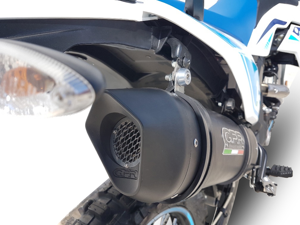 Exhaust compatible with UM Motorcycles Dsr SM - EX 125 2018-2020, Furore Evo4 Poppy, Slip-on exhaust including link pipe and removable db killer 