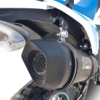Exhaust compatible with UM Motorcycles Dsr SM - EX 125 2018-2020, Furore Evo4 Poppy, Slip-on exhaust including link pipe and removable db killer 