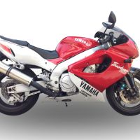 GPR escape compatible con  Yamaha YZF 1000 R Thunderace 1996-2003, Inox Tondo, Silenciador de escape, homologado, montaje con brida específica (bolt-on), con db killer extraíble 