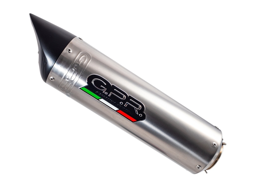 Exhaust compatible with Benelli Tnt 1130 2008-2016, Tiburon Titanium, Slip-on exhaust including removable db killer and link pipe, EPA-compliant 