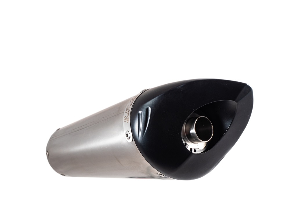 Exhaust compatible with Benelli Tnt 1130 2008-2016, Tiburon Titanium, Slip-on exhaust including removable db killer and link pipe, EPA-compliant 